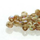 True2™ Czech Fire polished faceted glass beads 2mm - Crystal brown rainbow